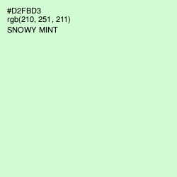 #D2FBD3 - Snowy Mint Color Image